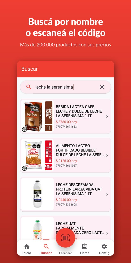 Buscá por nombre o escaneá el código: más de 200.000 productos con sus precios