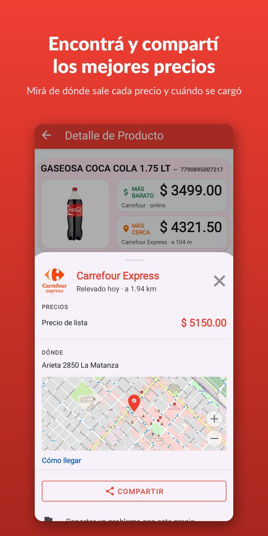 Encontrá y compartí los mejores precios: de dónde sale cada precio y cuándo se cargó